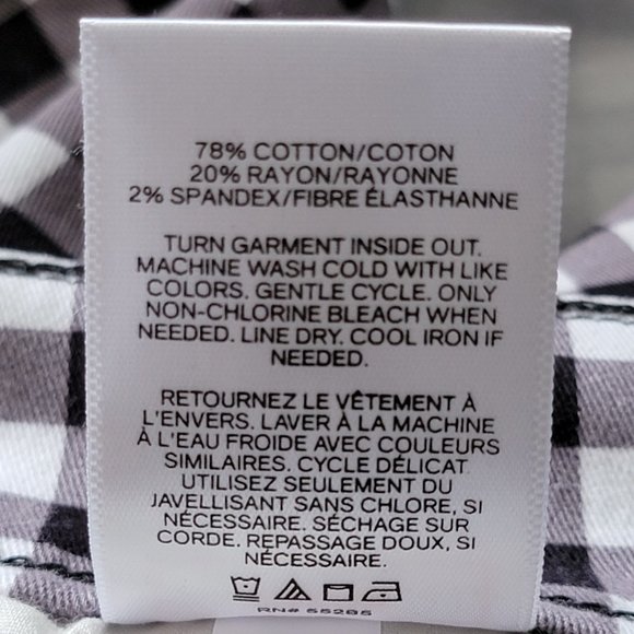 Express Black and White Gingham Plaid High Rise Shortie - Picture 15 of 15